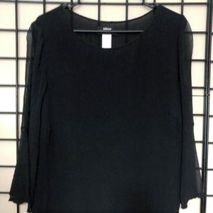 Sheer Black Gauze  Blouse